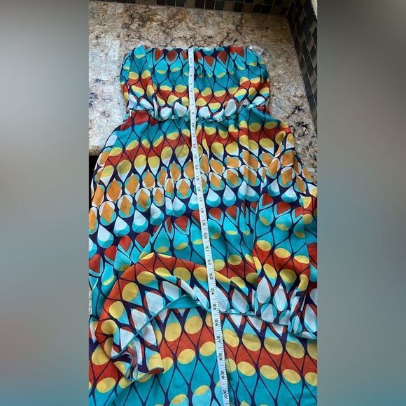 Colorful retro Geometric Pattern Dress - Picture 4 of 4